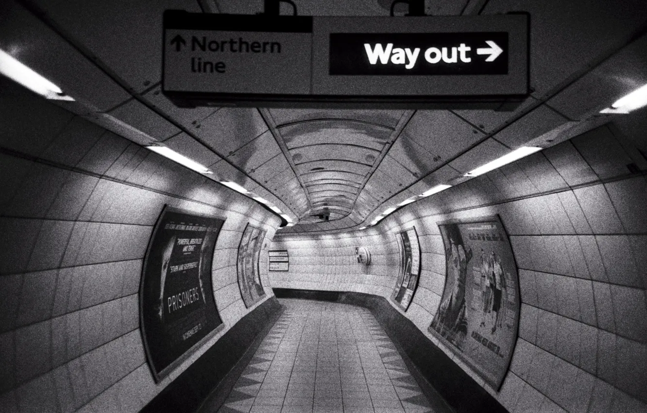 Фото обои London, corridor, Subway, urban scene