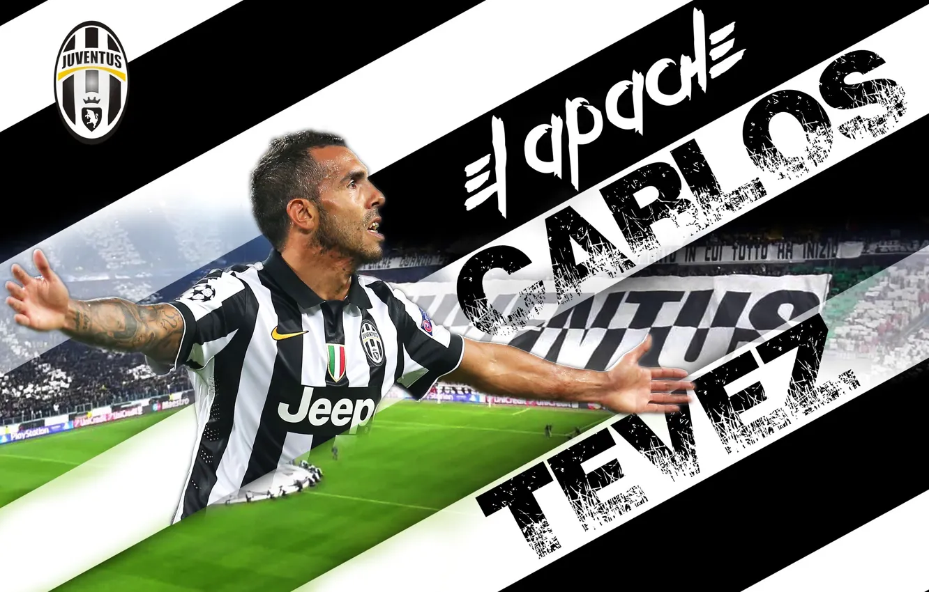Фото обои wallpaper, sport, football, player, Juventus FC, Juventus Stadium, El Apache, Carlos Tevez