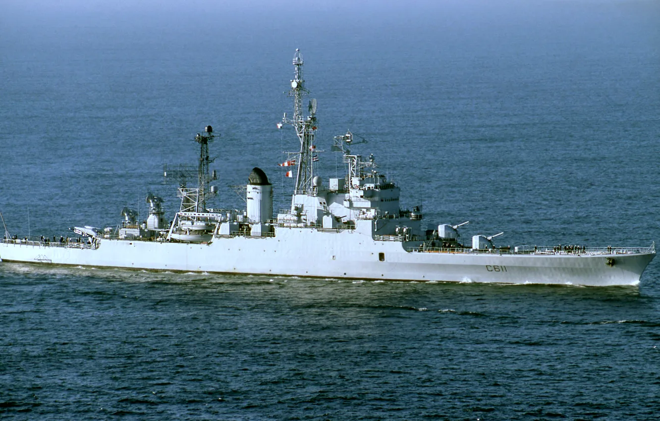 Фото обои ракетный крейсер, ВМС Франции, Colbert, C611