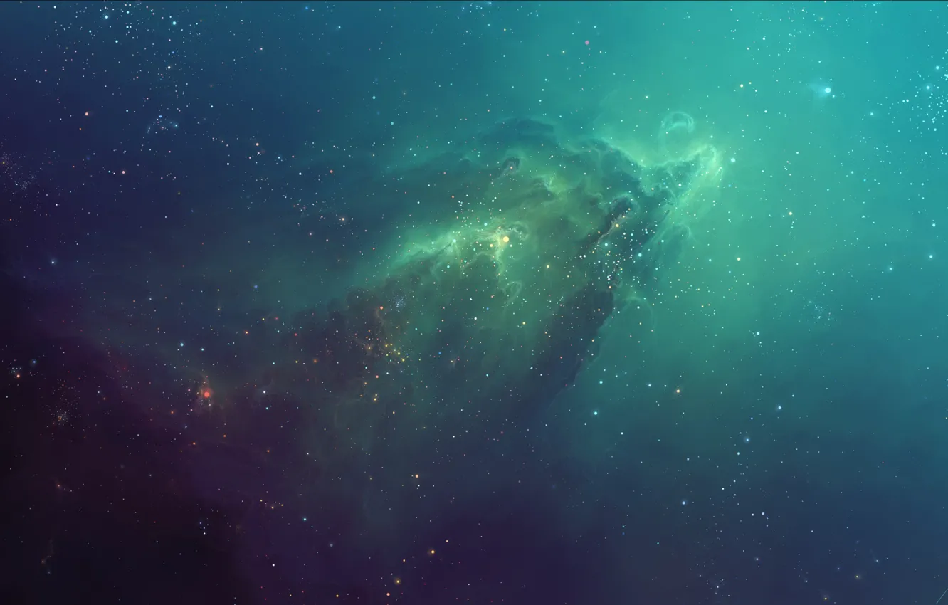 Фото обои космос, звезды, туманность, арт, nebula, hellsescapeartist