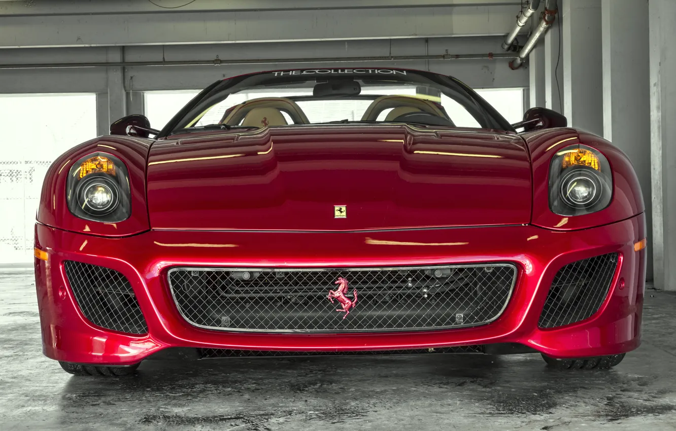 Фото обои красный, перед, Ferrari, red, феррари, 599, front, SA Aperta