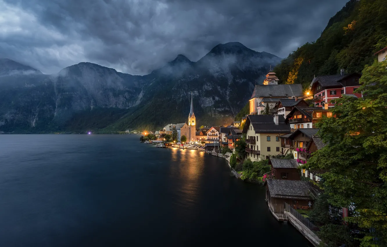 Фото обои Austria, Hallstatt, see
