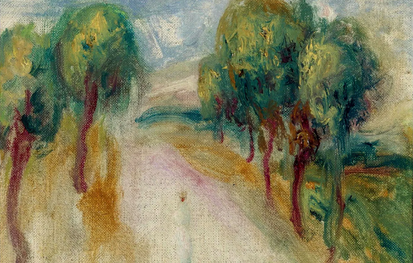 Фото обои пейзаж, картина, Пьер Огюст Ренуар, Pierre Auguste Renoir, Тенистый Путь