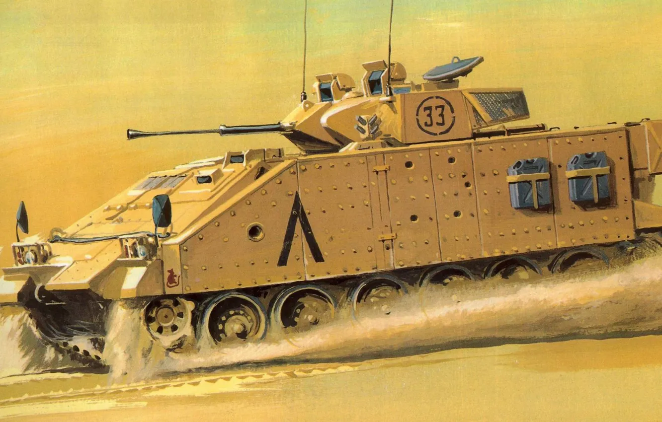 Фото обои рисунок, Воин, Warrior, БМП, британская современная боевая машина пехоты, MCV-80, Уорриор