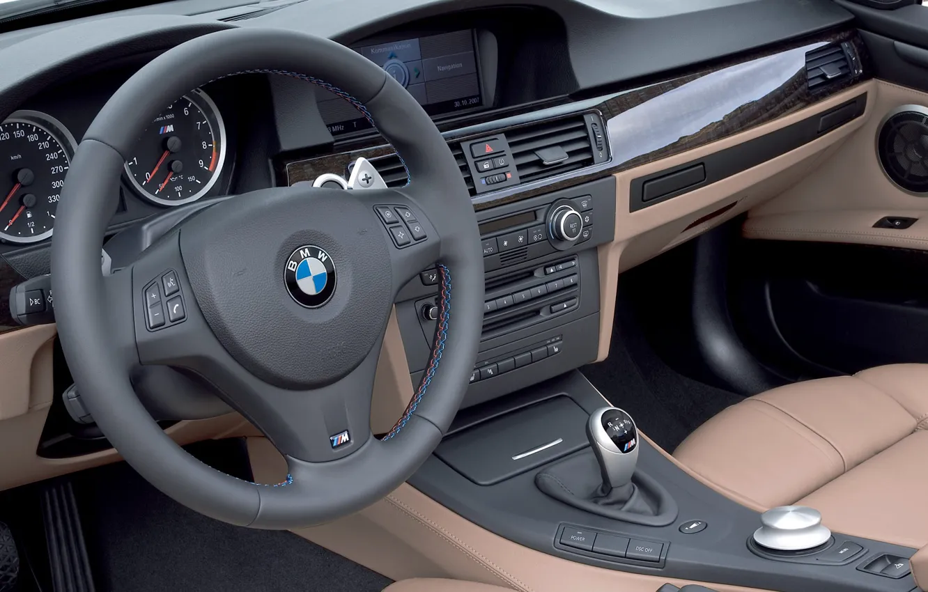 Фото обои BMW, руль, салон