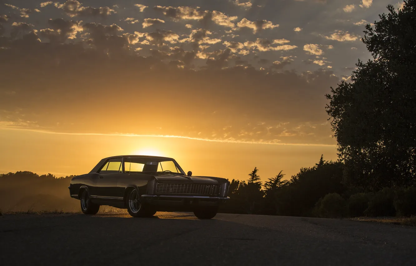 Фото обои 1965, sunset, buick, riviera