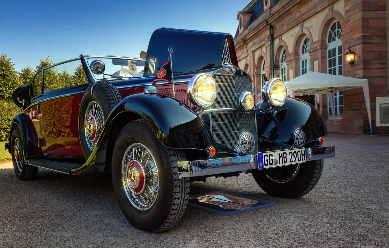 Фото обои авто, ретро, фото, Mercedes-Benz, Cabriolet, Retro, 1936, 290 B