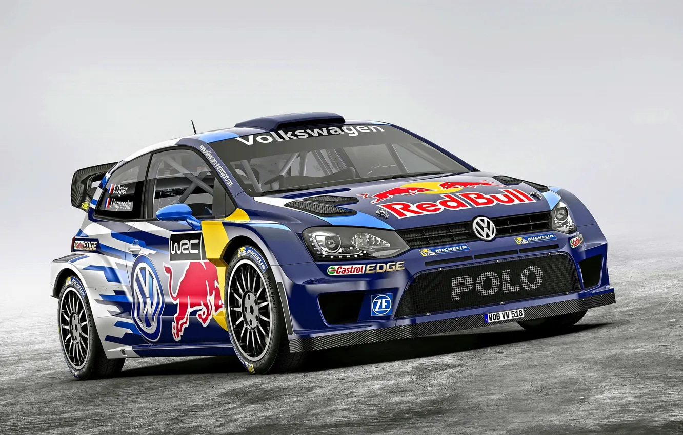 Фото обои Volkswagen, WRC, фольксваген, поло, Polo R, 2015