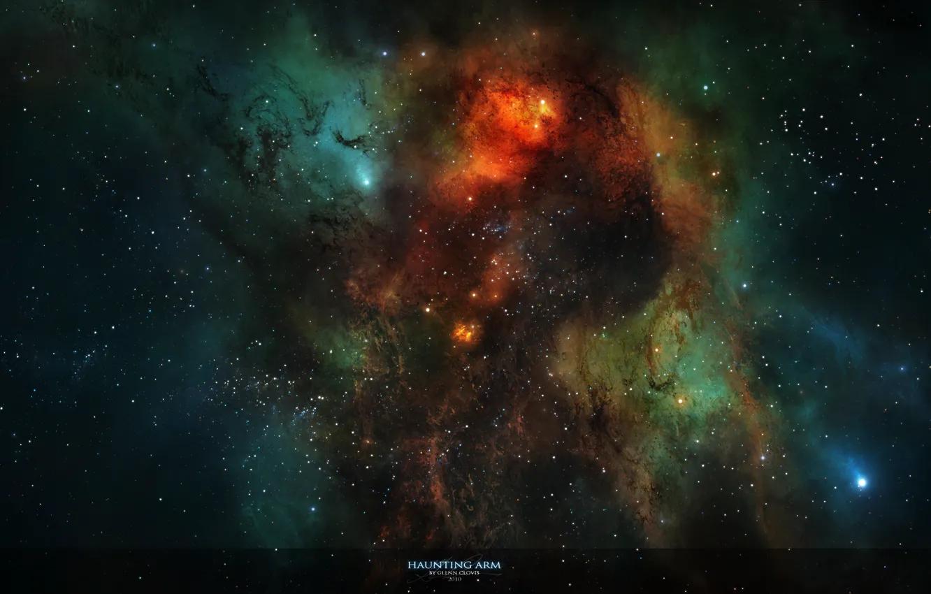 Фото обои звезды, свет, туманность, созвездие, nebula, межзвездный газ