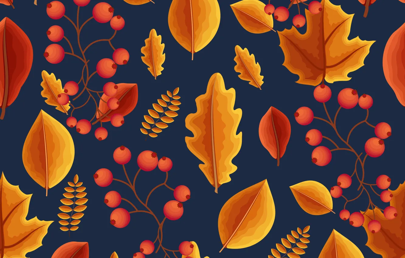 Фото обои осень, листья, фон, colorful, background, autumn, pattern, leaves