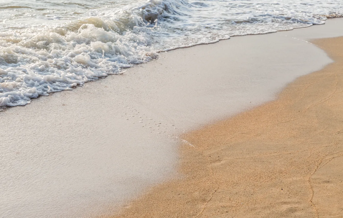 Фото обои песок, море, волны, пляж, лето, берег, summer, beach