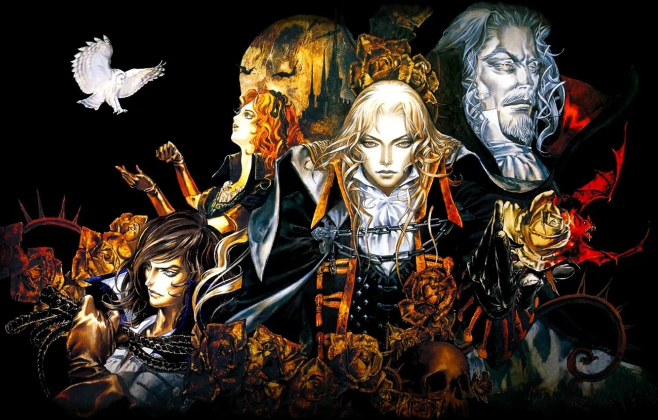 Фото обои rose, flower, immortal, man, vampire, Castlevania, hana, Dracula