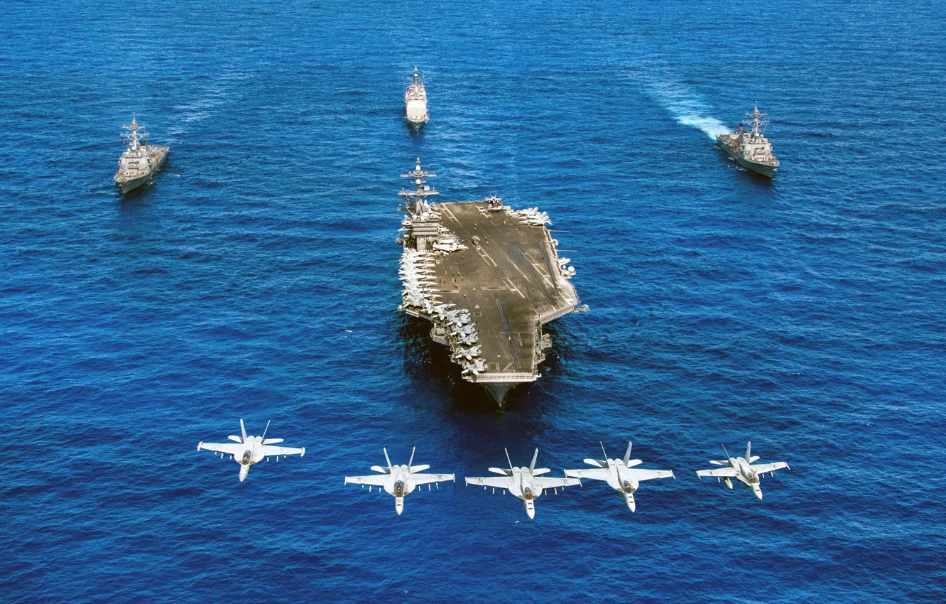 Фото обои армия, FA-18, aircraft carrier USS Carl Vinson