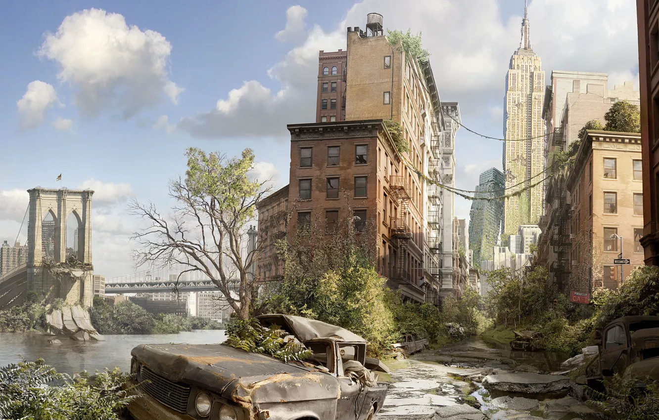 Фото обои разрушения, Нью-Йорк, Город