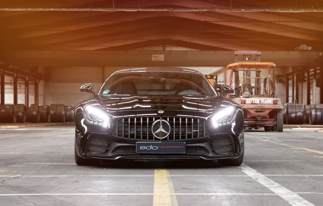 Фото обои фары, Mercedes-Benz, вид спереди, AMG, 2018, Edo Competition, GT R