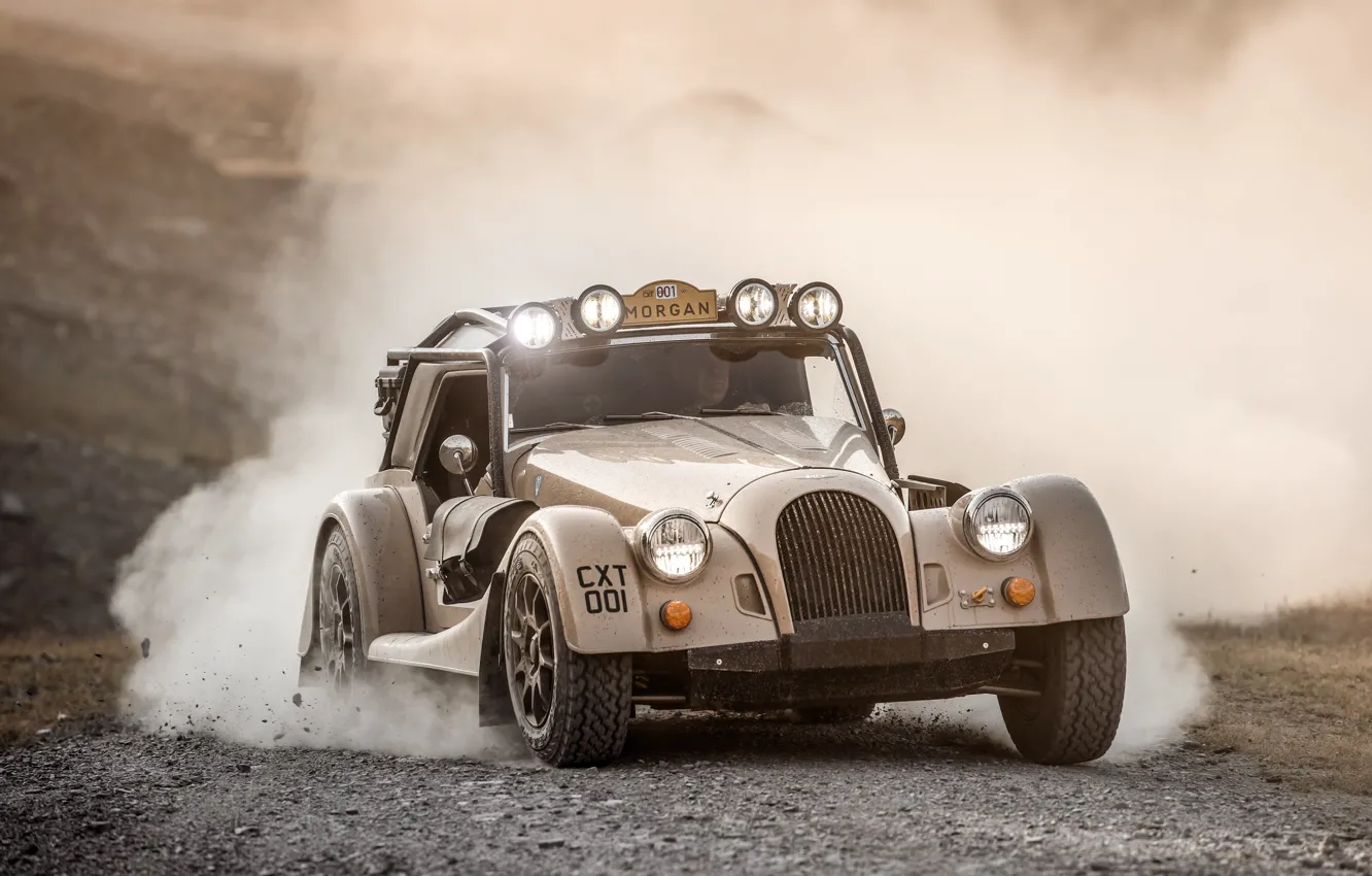 Фото обои car, dust, Morgan, Plus Four, Morgan Plus Four CX-T