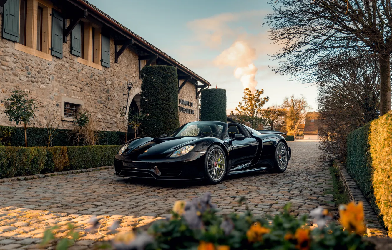 Фото обои Porsche, supercar, 918, Porsche 918 Spyder Weissach Package