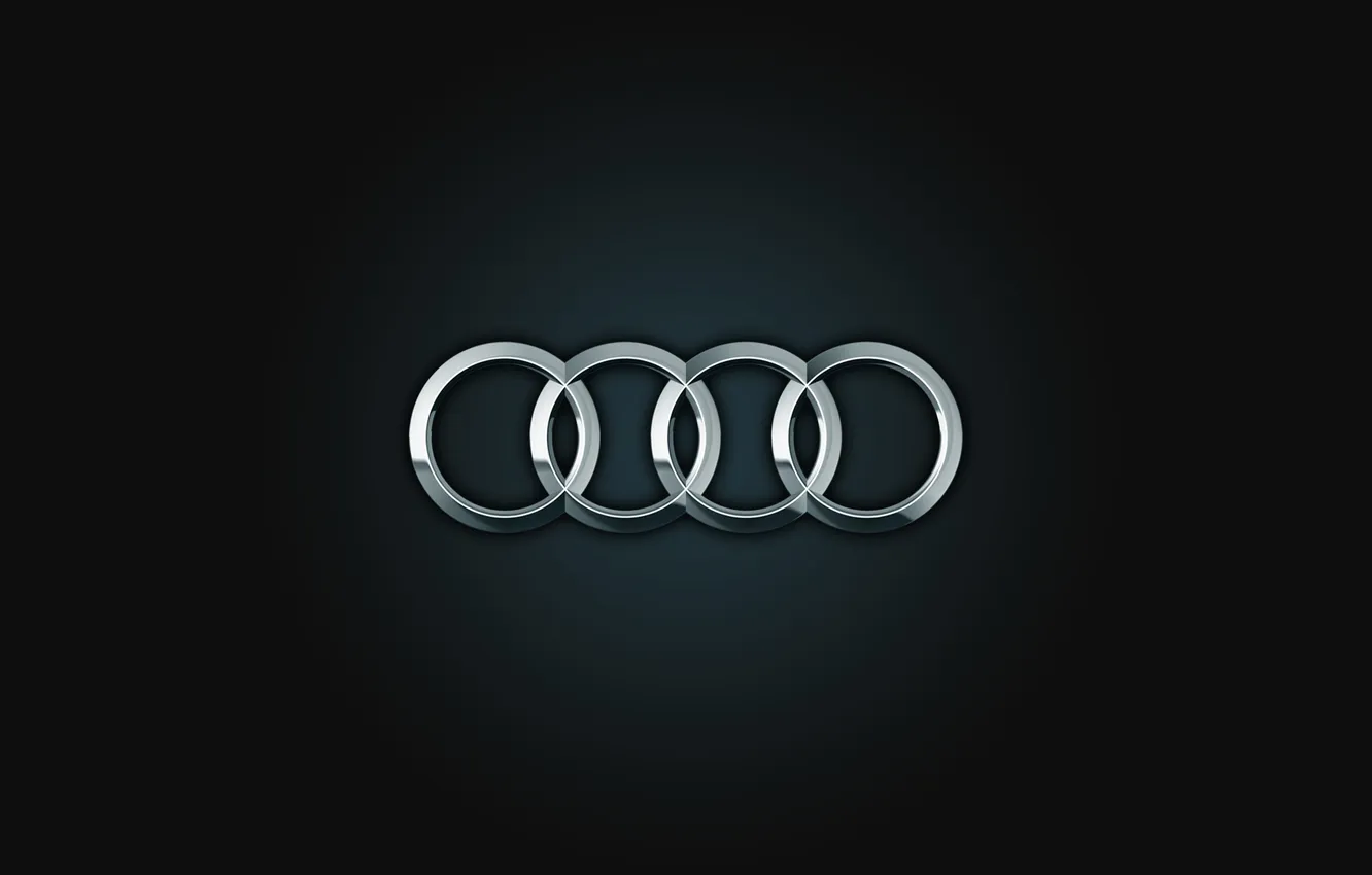 Фото обои Audi, ауди, silver, logo, black, rings