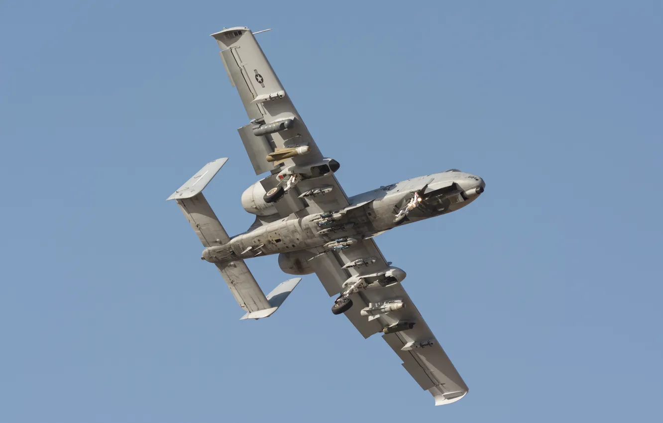 Фото обои штурмовик, A-10, Thunderbolt II, одноместный