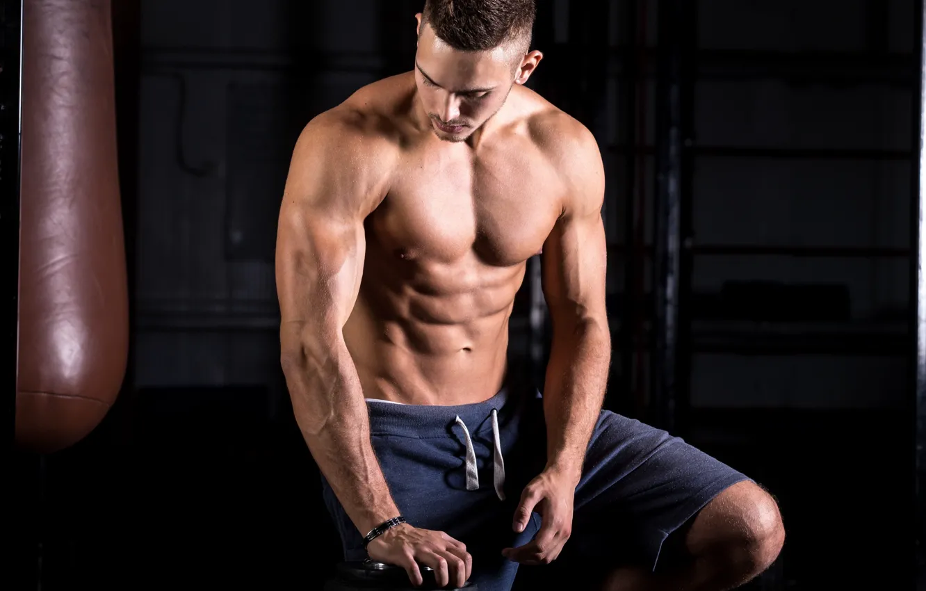 Фото обои поза, фигура, груша, muscle, мышцы, muscles, пресс, атлет