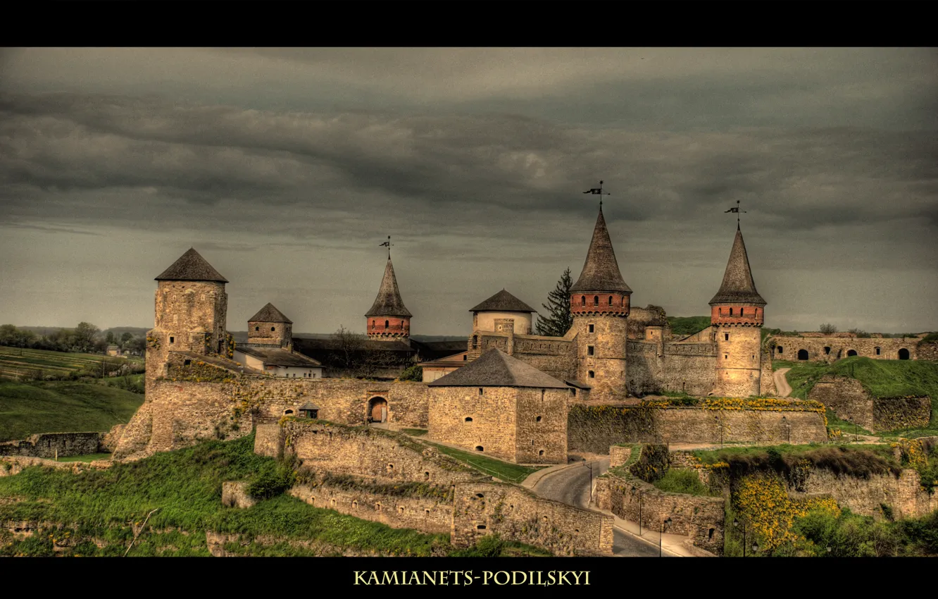 Фото обои замок, форт, Kamianets Podilskyi, фортеця