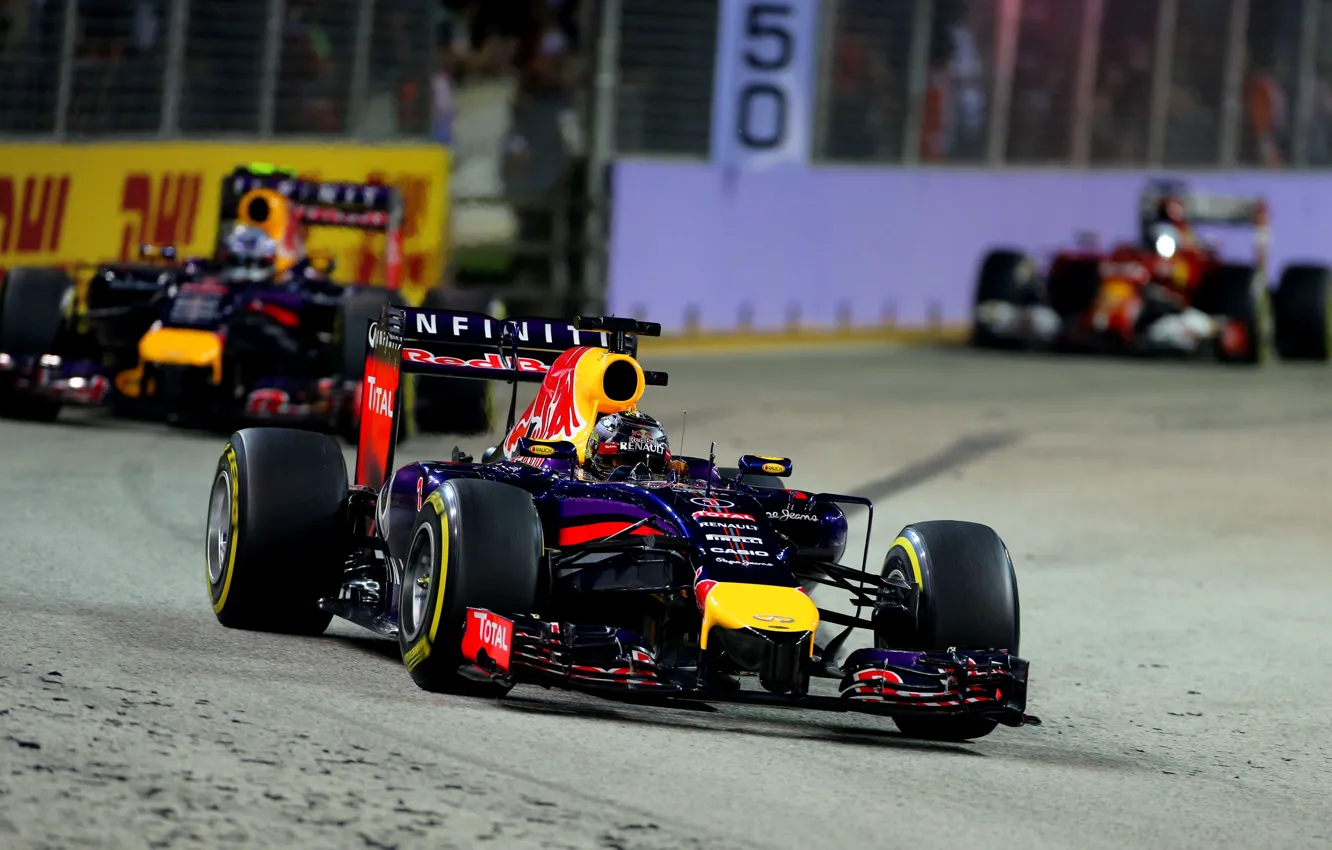 Фото обои Formula 1, Red Bull, Vettel, гонщик, чемпион, Sebastian, RB10