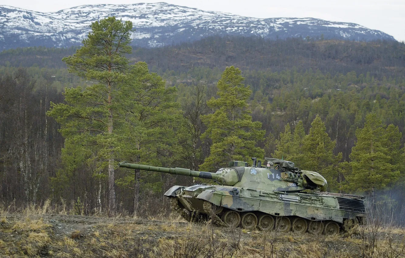 Фото обои природа, Норвегия, танк, бронетехника, Leopard 1