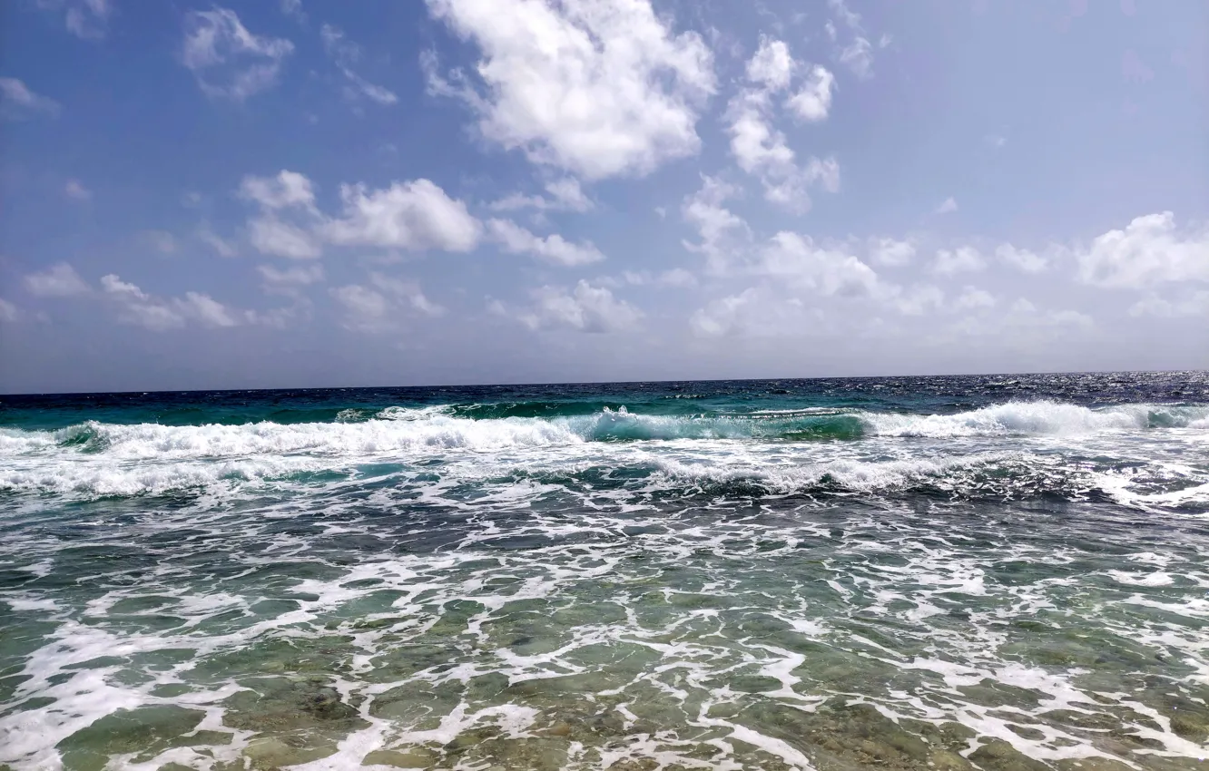 Фото обои Atlantic Ocean, Aruba coastline, Atlantic ocean Aruba