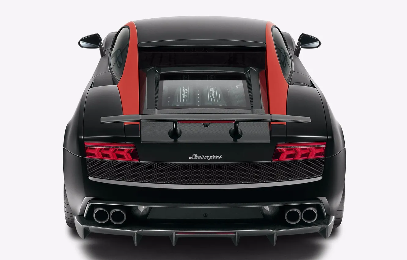 Фото обои тюнинг, Lamborghini, ламбо, спойлер, вид сзади, Edizione Tecnica, Gallardo LP560-4