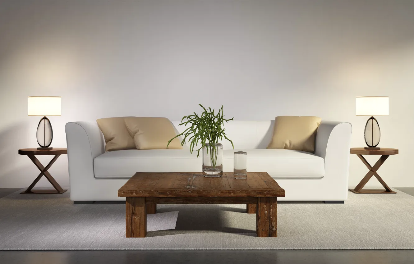 Фото обои стол, диван, интерьер, современный, interior, sofa, table, стильный дизайн