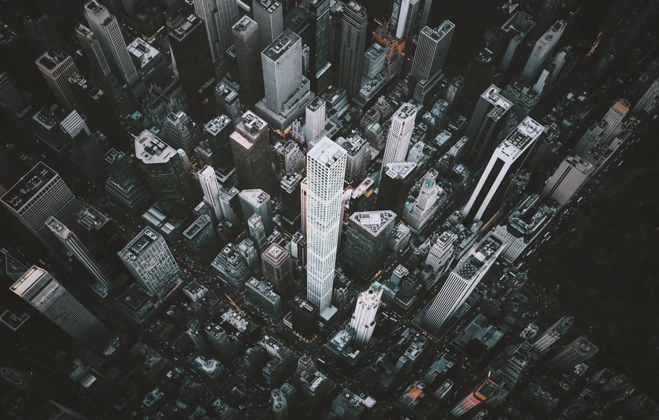 Фото обои город, небоскребы, США, Нью Йорк, высотки
