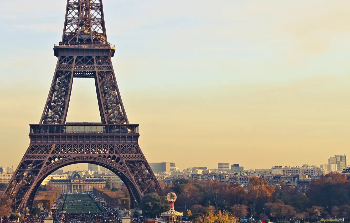 Фото обои Франция, Париж, Эйфелева башня, Paris, France, Eiffel Tower