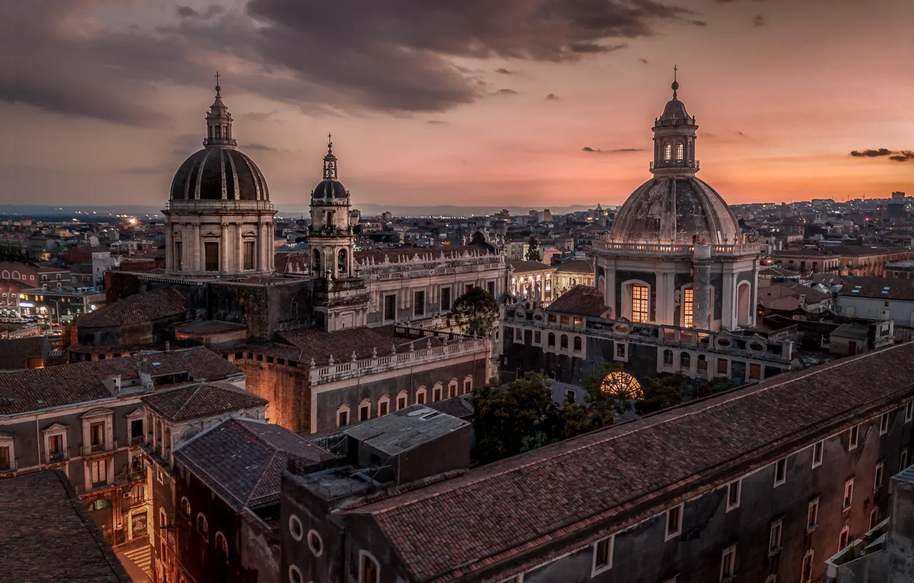 Фото обои здания, дома, крыши, Италия, Italy, Sicily, Сицилия, Catania