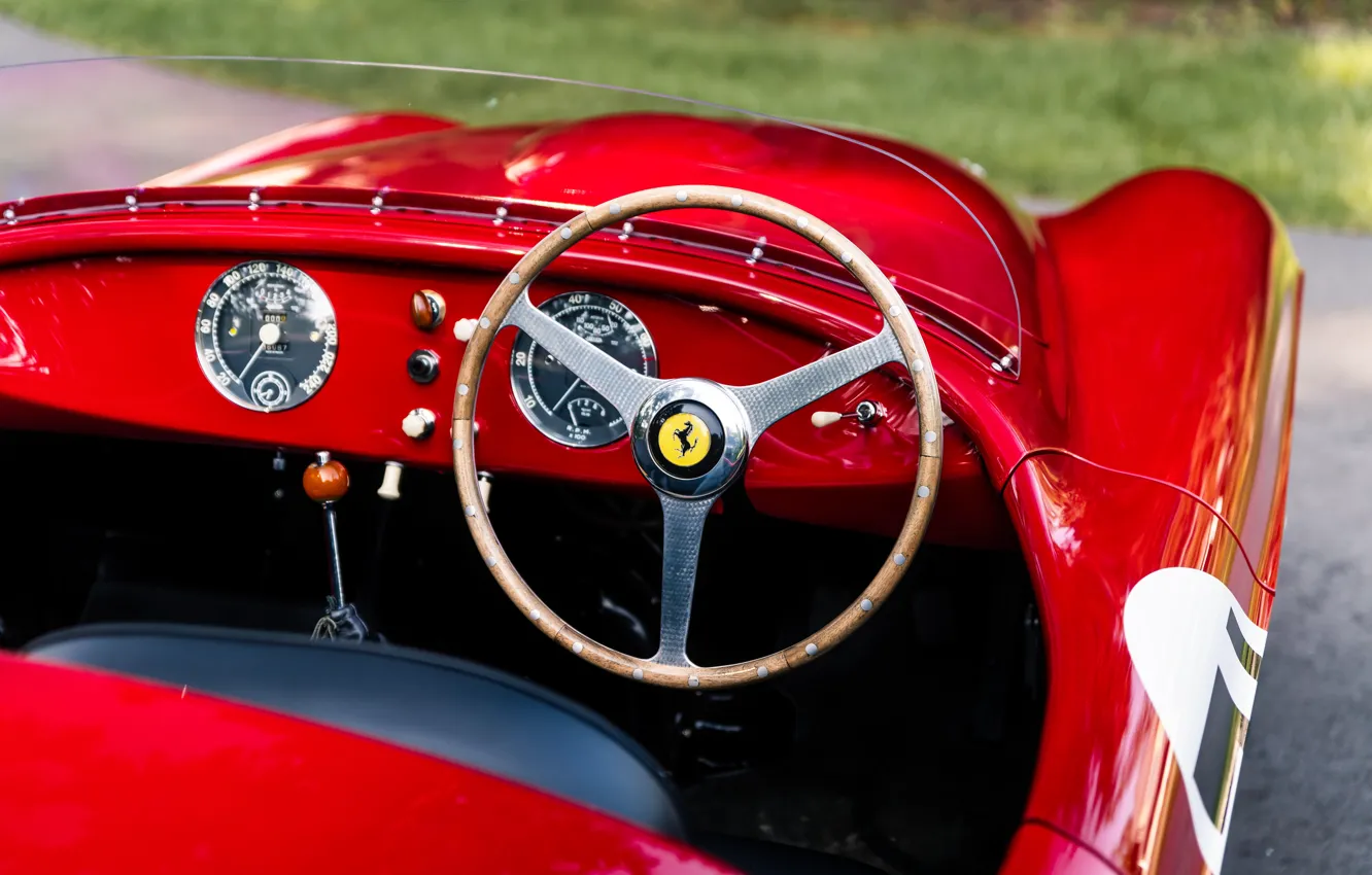 Фото обои Ferrari, 212, 1951, dashboard, Ferrari 212 Export Barchetta