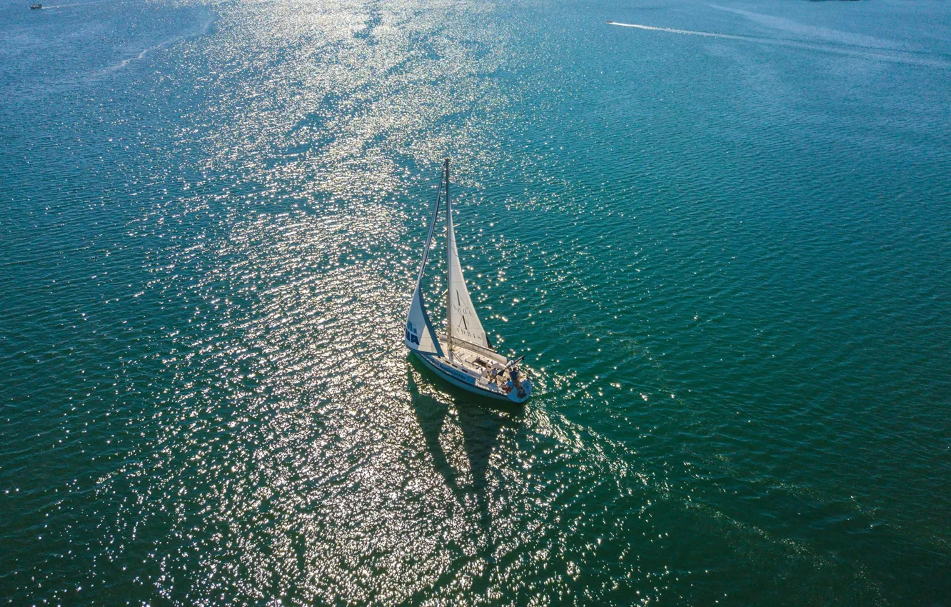 Фото обои море, яхта, паруса, Хорватия, nauticka patrola, Maslina, Jedrilica