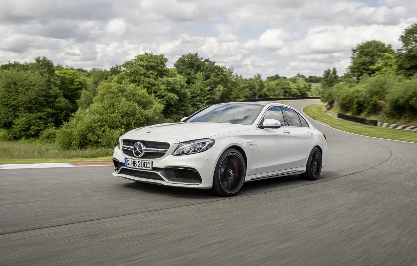 Фото обои Mercedes, мерседес, AMG, амг, 2014, W205, C 63 S