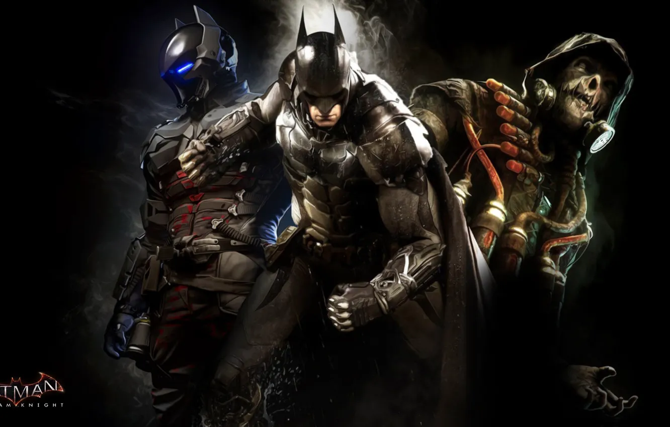 Фото обои бэтмен, арт, рыцарь, пугало, batman arkham knight