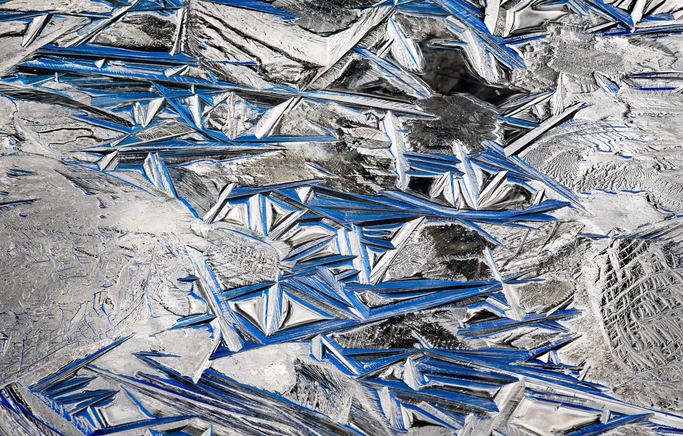 Фото обои лед, узор, кристаллы