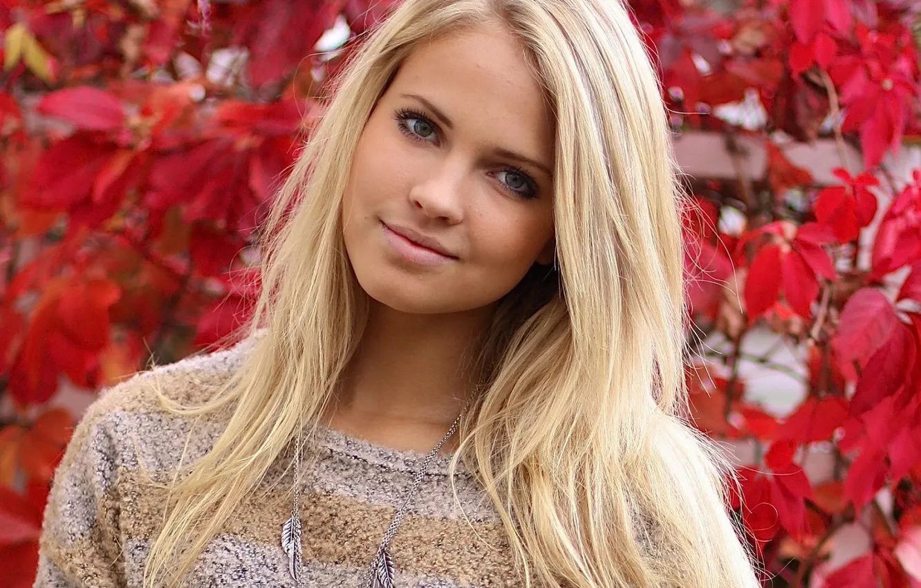 Фото обои девушка, милая, модель, блондинка, Emilie Marie Nereng
