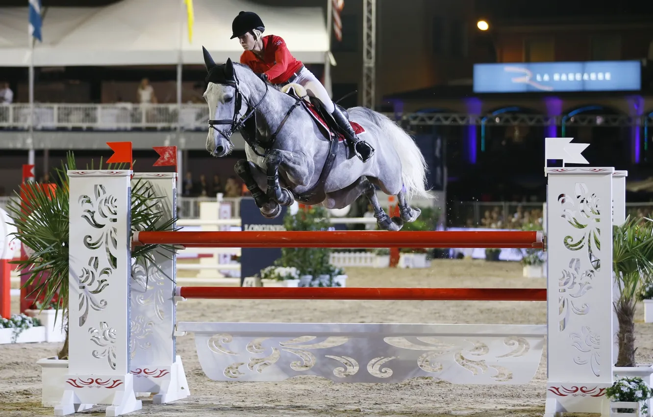 Фото обои конный спорт, конкур, edwina tops-alexander