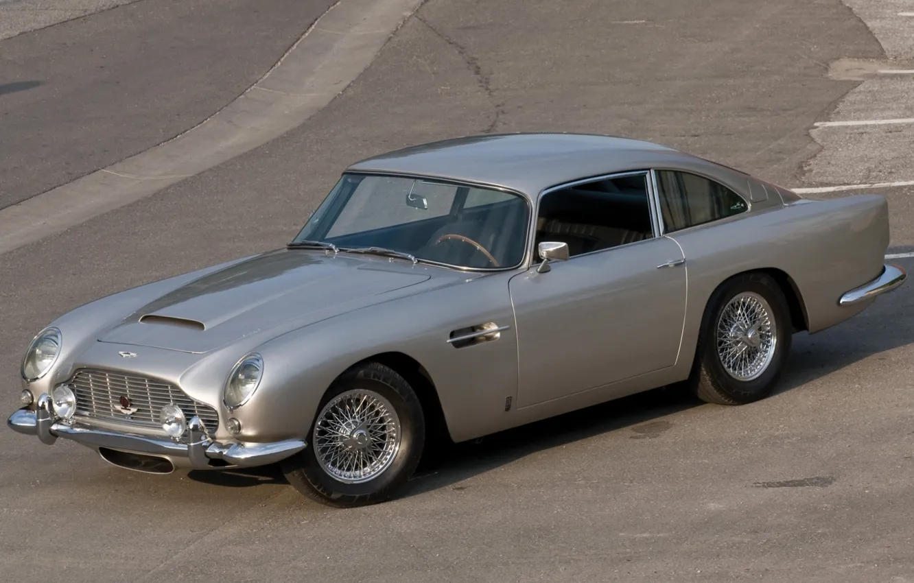 Фото обои Aston Martin, классика, 1963, DB5, машина Бонда