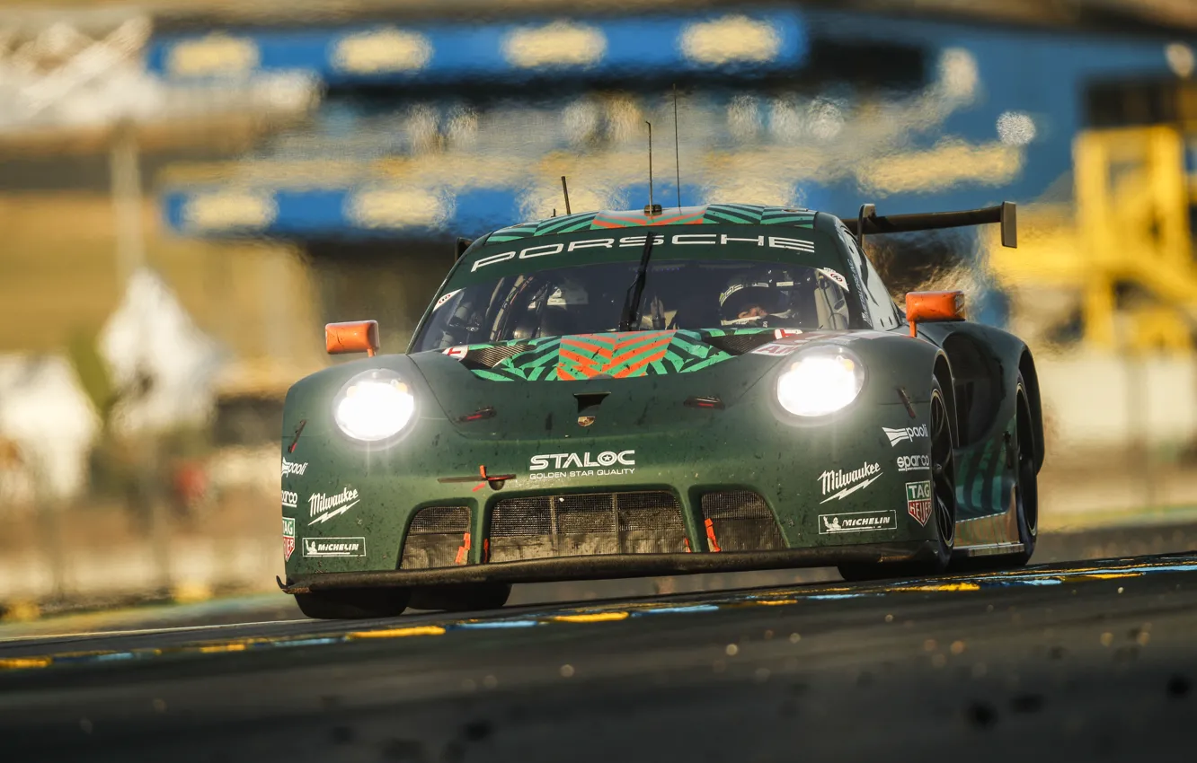 Фото обои car, racing, Michael Fassbender, headlights, Porsche 911 RSR