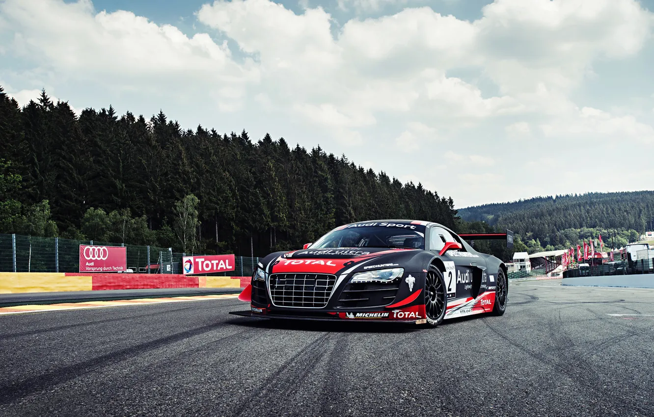 Фото обои Audi, Clouds, Sky, GT3, LMS, Grid, Team, Performance