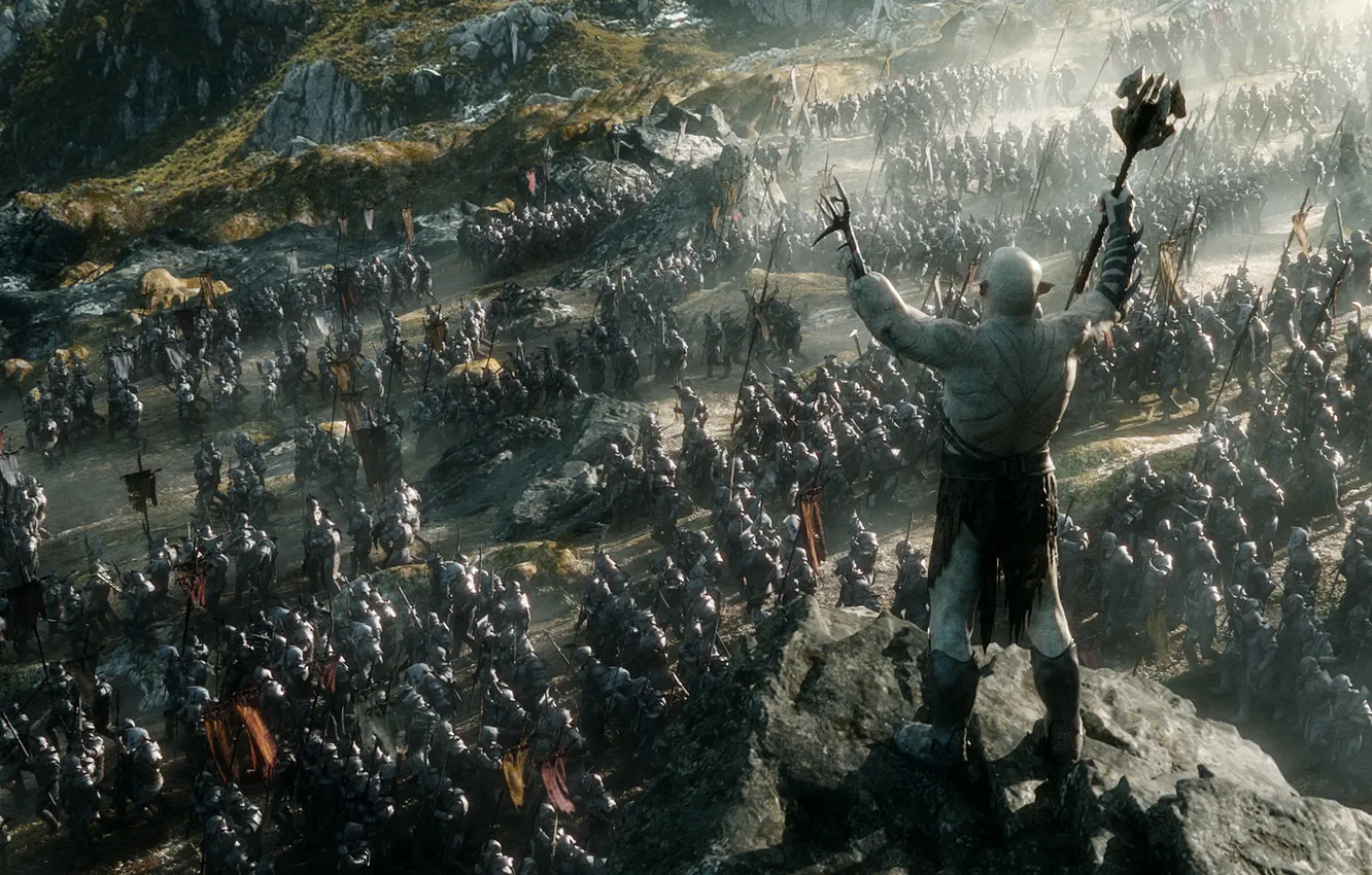 Фото обои the hobbit, Azog, the battle of the five armies