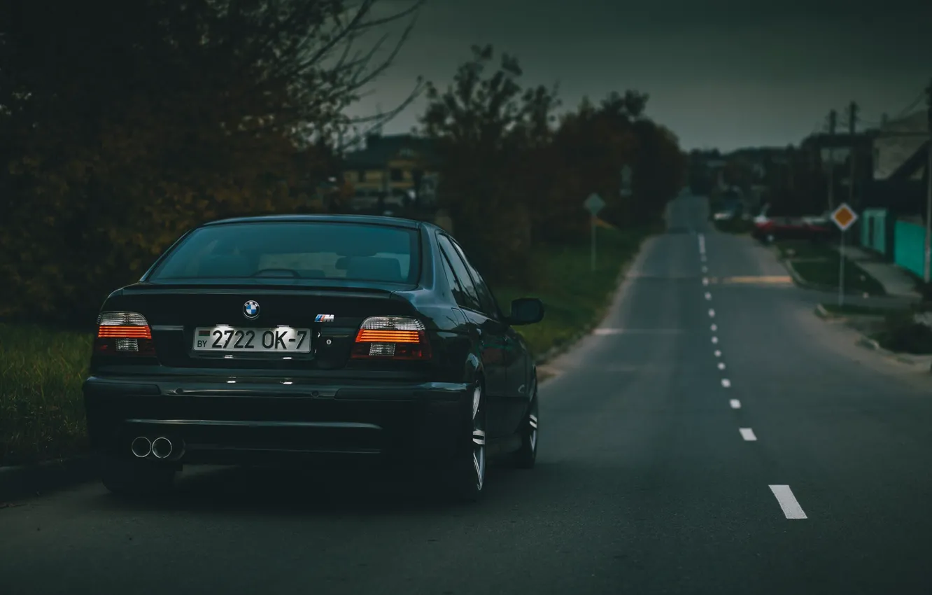 Фото обои BMW, Седан, Чёрная, E39