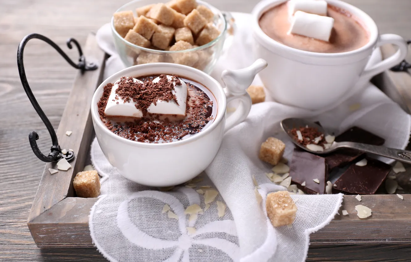 Фото обои шоколад, hot, cup, chocolate, какао, cocoa, зефир, marshmallow