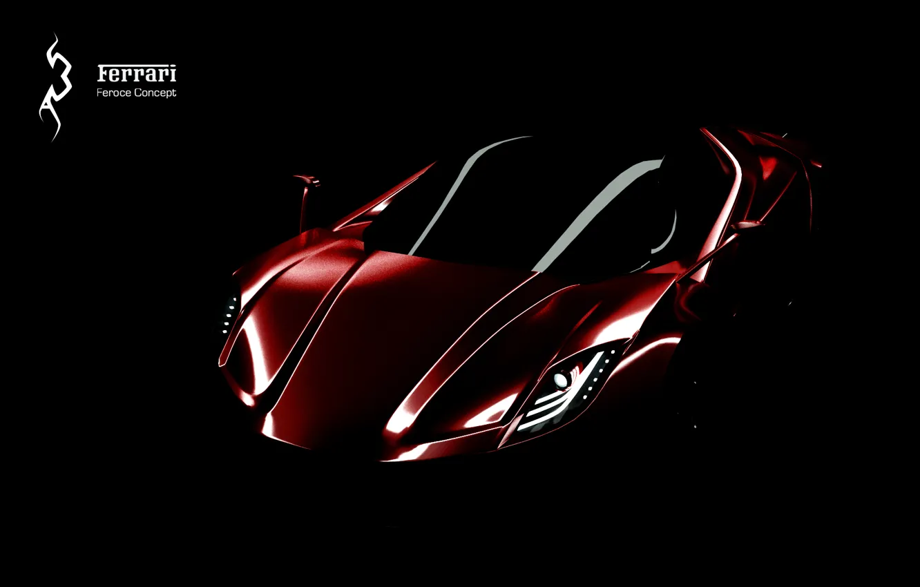 Фото обои concept, Ferrari, red