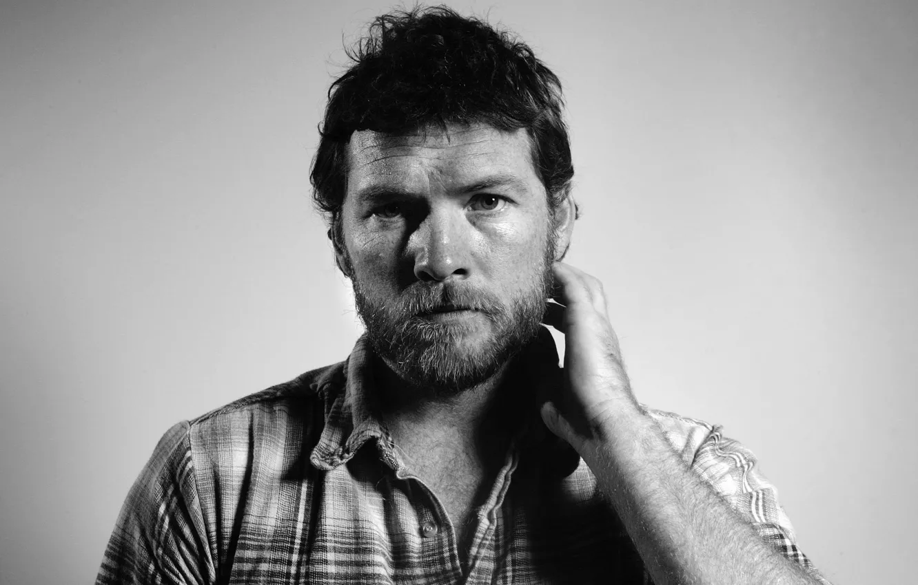 Фото обои актер, мужчина, рубашка, борода, Сэм Уортингтон, Sam Worthington
