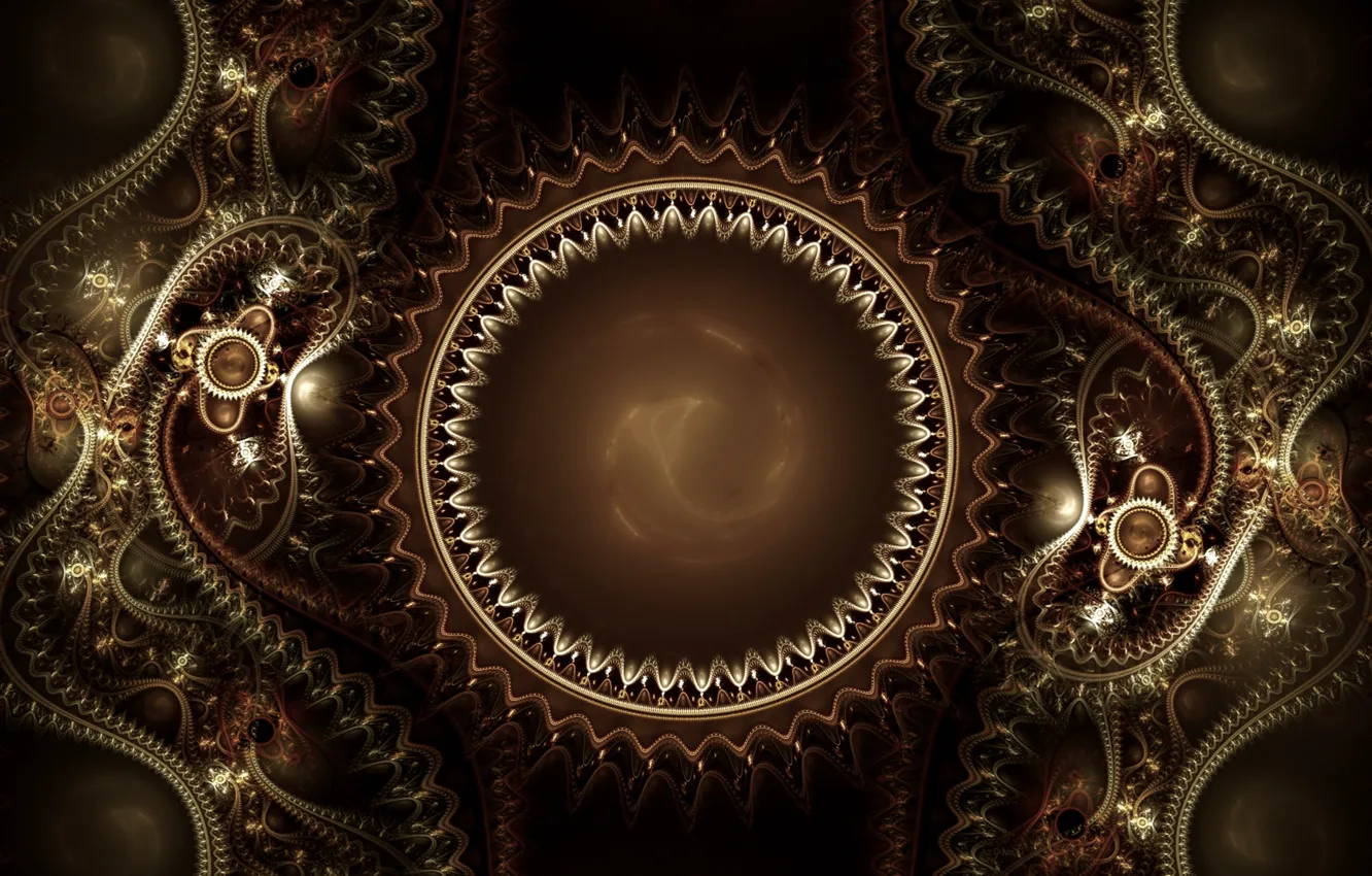 Фото обои круг, симметрия, Chocolate Whirl