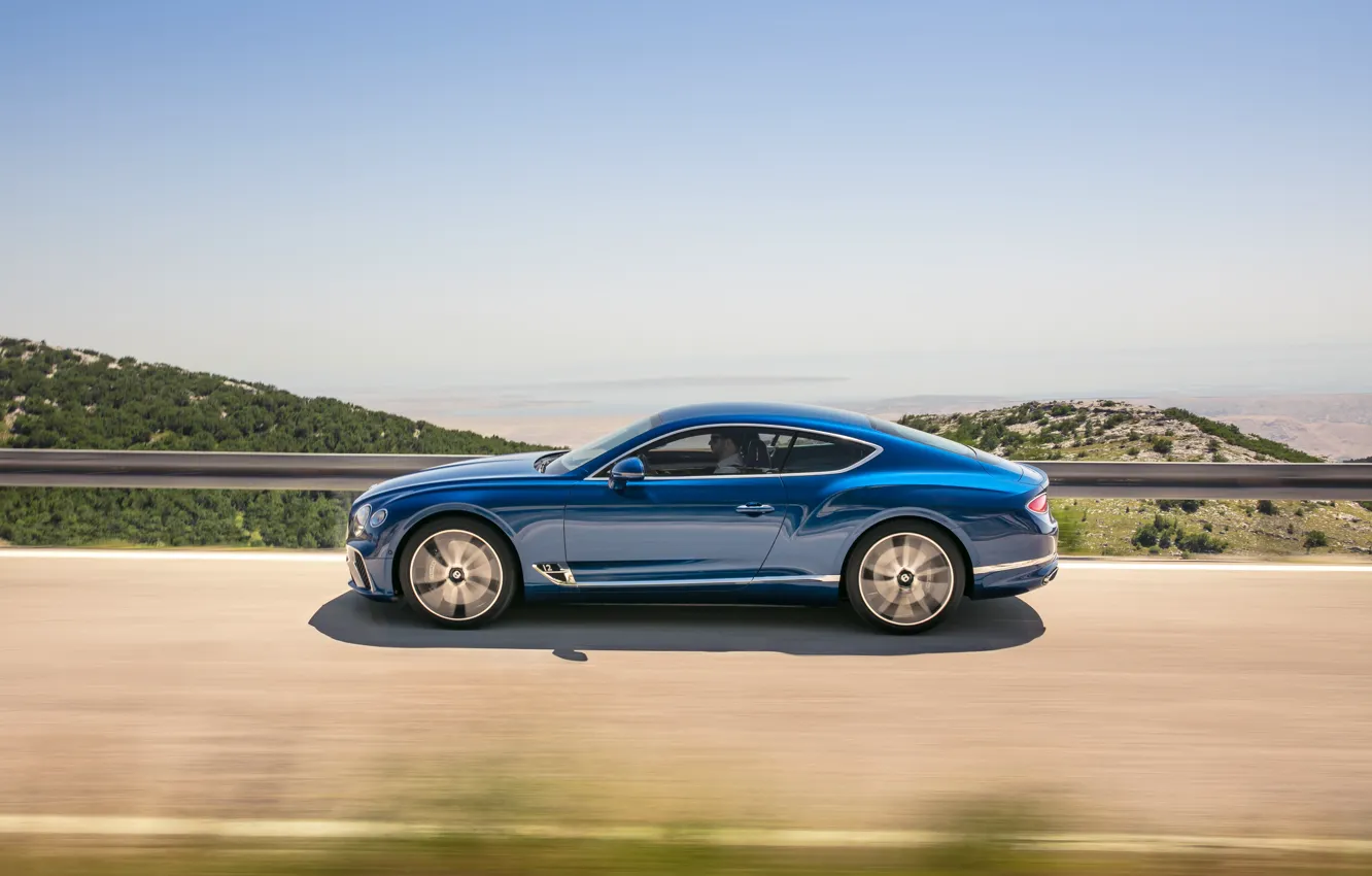 Фото обои Bentley, Continental GT, Blue, Coupe, 2017